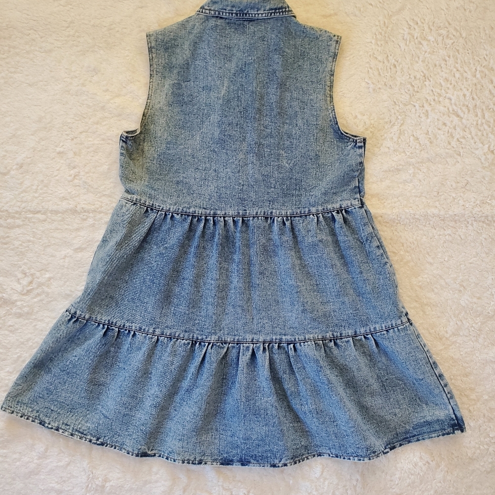 Blue Jean Dress. Size Large. - Picture 6 of 11